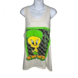 Vtg 80s 90s Streetwear Tweety Bird Racerback Looney Toons Tank One Size Fits All